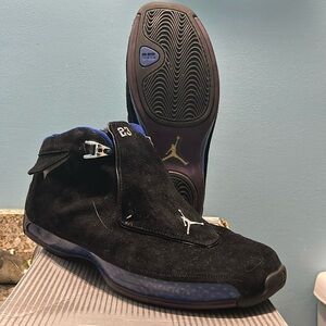 Nike Jordan 18 XVIII original Black Blue Used But Nice Size 13 Not OG Box